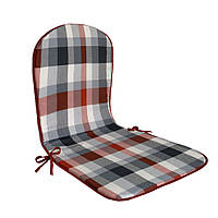 Матрац на лежак стілець, садове крісло сірий в кліточку