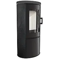 Сталева піч-камін Kratki KOZA AB S DR ECO NERO БЕТОН ЧОРНИЙ (8 кВт)