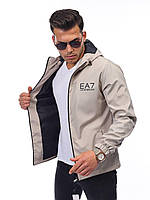 Мужская куртка-ветровка (серая) легкая ветрозащитная весенняя курточка на молнии с надписями МоD21 XXL