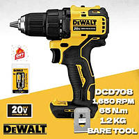 Аккумуляторная бесщеточная дрель-шуруповерт DCD708 DeWALT 65 Нм 1650 об/мин (Тушка)