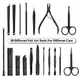 Професійний косметичний набір на 18 предметів, для манікюру, педикюру, догляду за обличчям, фото 2