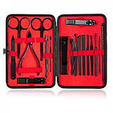 Професійний косметичний набір на 18 предметів, для манікюру, педикюру, догляду за обличчям, фото 4