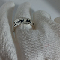 Серебряное кольцо с надписью на английском языке "Все пройдет. Пройдет и это" размер 18.5