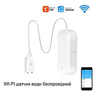 Wi-Fi датчик протекания затопления воды Tuya Smart и Smart Life индикатор для умный дом