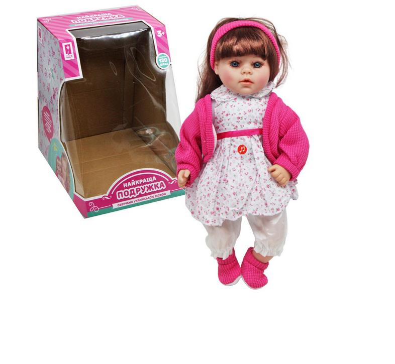 Лялька "Найкраща подружка", брюнетка в рожевому (укр) (PL-520-1803ABCD)