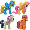 Набір 12в1 Мій Маленький Поні 3,5-4,5 см - My Little Pony: Пінк Пай, Іскорка, Епплджек, Раріті, Веселка Деш, фото 4