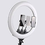 Кільцева світлодіодна лампа 55 см SLP-G63 з пультом сумкою та 3 тримачами LED лампа для фото та відеозйомки, фото 5