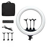 Кільцева світлодіодна лампа 55 см SLP-G63 з пультом сумкою та 3 тримачами LED лампа для фото та відеозйомки, фото 7