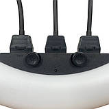 Кільцева світлодіодна лампа 55 см SLP-G63 з пультом сумкою та 3 тримачами LED лампа для фото та відеозйомки, фото 4