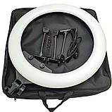 Кільцева світлодіодна лампа 55 см SLP-G63 з пультом сумкою та 3 тримачами LED лампа для фото та відеозйомки, фото 9