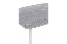 Стіл обідній нерозкладний з мармуровою стільницею Кіпарис Мікс меблі, колір білий / сірий мармур, фото 2