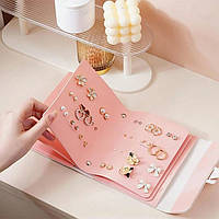 Футлярка книжка Casegrace SP-01260 для прикрас і ювелірних виробів 16*14*4,5 см Pink