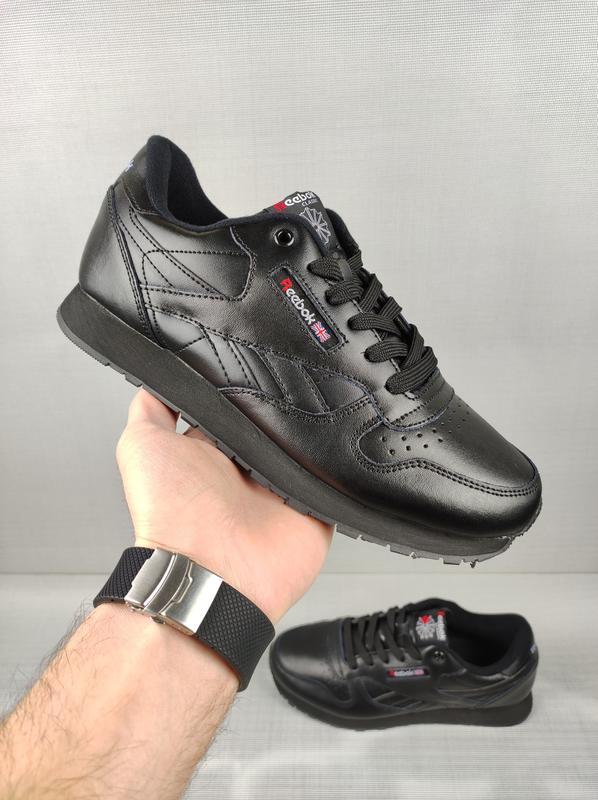РОЗПРОДАЖ Кросівки Reebok Classic чорні ТОП ЯКІСТЬ І ЦІНА 44 28 см, фото 1