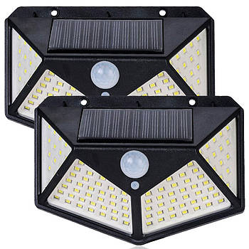 Комплект 2шт  вуличних світильників на сонячній батареї BK-100 / Підвісний LED світильник
