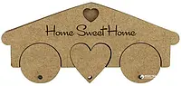 Ключница "Home Sweet Home",3 брелка,МДФ, 19.5х1.2х8.7 см,ROSA TALENT
