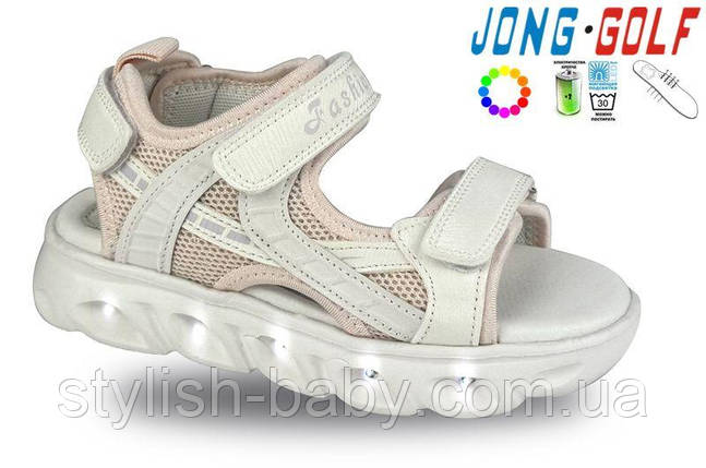 Дитяче літнє взуття гуртом. Дитячі босоніжки 2024 бренда Jong Golf для дівчаток (рр. з 27 по 32), фото 1