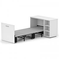 Ліжко-трансформер + Письмовий стіл + Тумба + Комод Sirim-C2 (4 в 1) / Білий ТМ Knap Knap