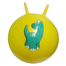 М'яч для фітнесу Bambi B6505 ріжки 65 см, 580 грам Жовтий, World-of-Toys