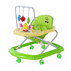 Ходунки дитячі Bambi BW2302 з брязкальцями 65x52x57 см Зелений, World-of-Toys