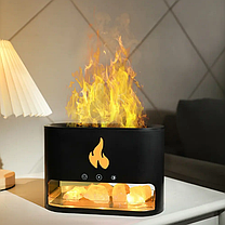 Соляна лампа з ультразвуковим зволожувачем повітря та нічником Docsal Flame 3 в 1, фото 4