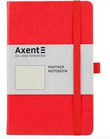 Записна книга  Partner 12.5x19.5 cм  96 аркушів в крапку, Червона Axent