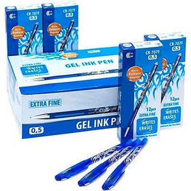 Ручка гелева синя 0,5мм пиши-стирай Сolor-it CR-707F