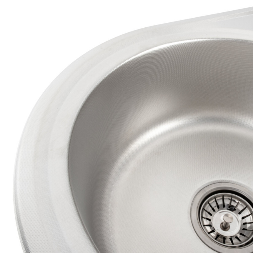 Кухонна мийка з нержавіючої сталі Platinum ДЕКОР 5844 (0,8/180 мм) - фото 4 - id-p1747094536