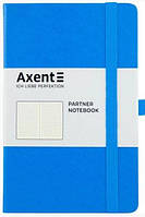 Записна книга  Partner 12.5x19.5 cм  96 аркушів в крапку, блакитна Axent