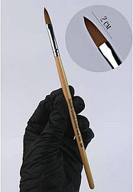 Пензель EzFlow №8 для нарощування акрилом з дерев'яною ручкою