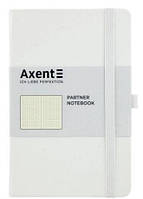 Записна книга  Partner 12.5x19.5 cм  96 аркушів в крапку, біла Axent