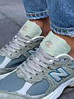 Жіночі кросівки New Balance 2002R замшеві зелені Нью Беланс весняні осінні, фото 4