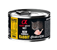 Влажный корм Alpha Spirit Rabbit Sterilized с кроликом для стерилизованных котов 200 г (as311315)