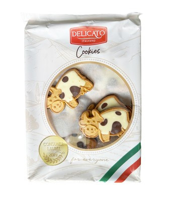 Печиво Delicato Italiano корівка з кремом, 500 г, 10 уп/ящ