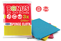 Салфетка целюлозная универсальная Bonus B132 Sponge Cloth 3шт