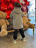 Дитяче демісезонне пальто Teddy для дівчинки від 6 років на весну осінь Осіння пухнаста хутряна подовжена демі куртка 122, фото 6