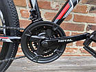 Велосипед Royal 27,5-FOX чорно-червоний, фото 4