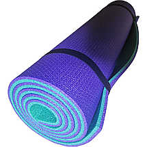 Каремат 1800х600х10мм, туристичний двошаровий похідний килимок, фіолетовий/зелений, Туреччина, фото 3