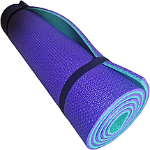 Каремат 1800х600х10мм, туристичний двошаровий похідний килимок, фіолетовий/зелений, Туреччина, фото 2