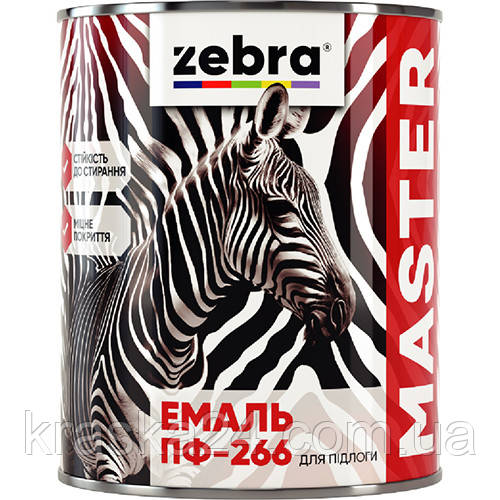 Емаль для підлоги ПФ-266 ZEBRA "MASTER" золотисто-коричнева 0,8 кг