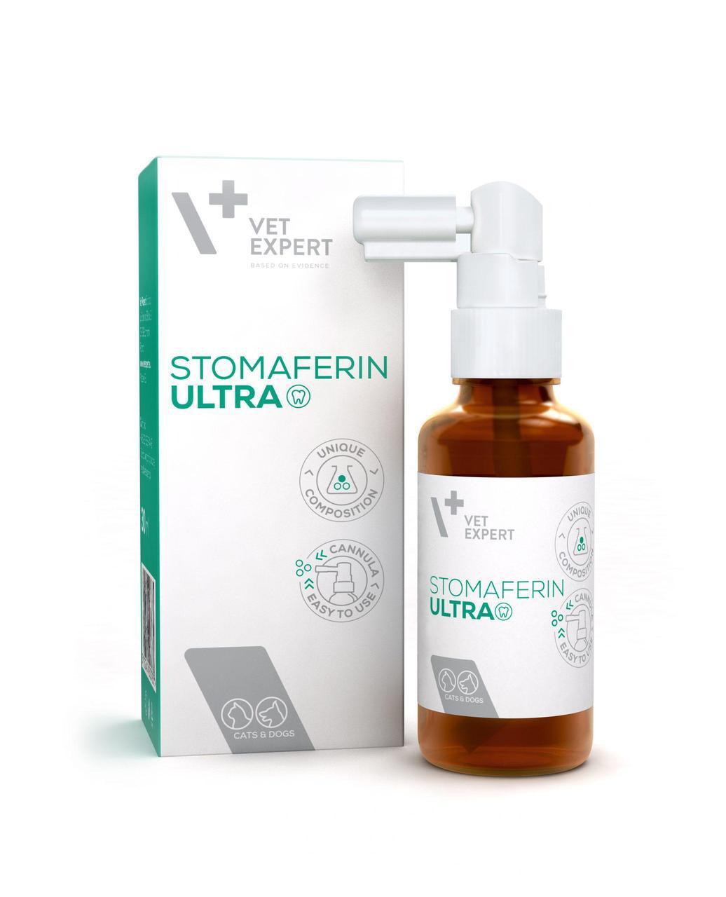 Гель для підтримання здоров'я ротової порожнини у котів і собак Vet Expert Stomaferin Ultra 30 мл
