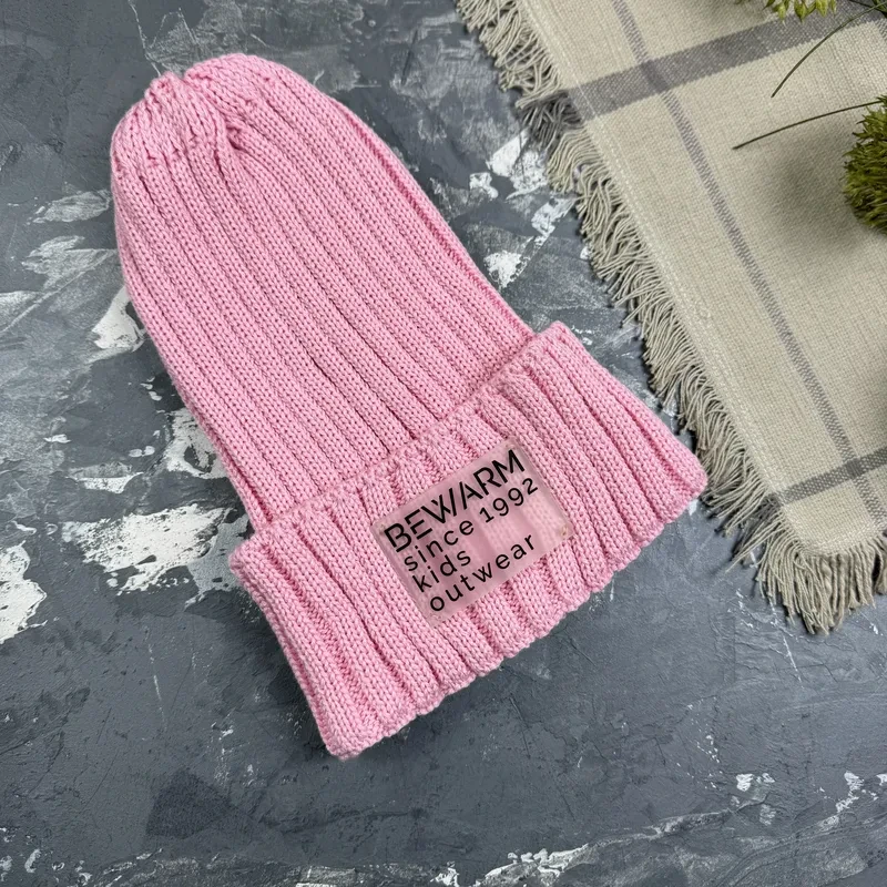 Шапочка дитяча демісезонна banana pink
