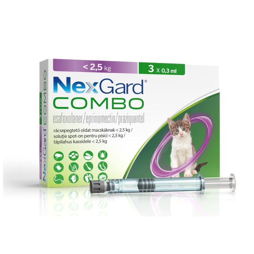 Капли Boehringer Ingelheim NexGard Combo (НексГард Комбо) против паразитов для кошек до 2.5 кг