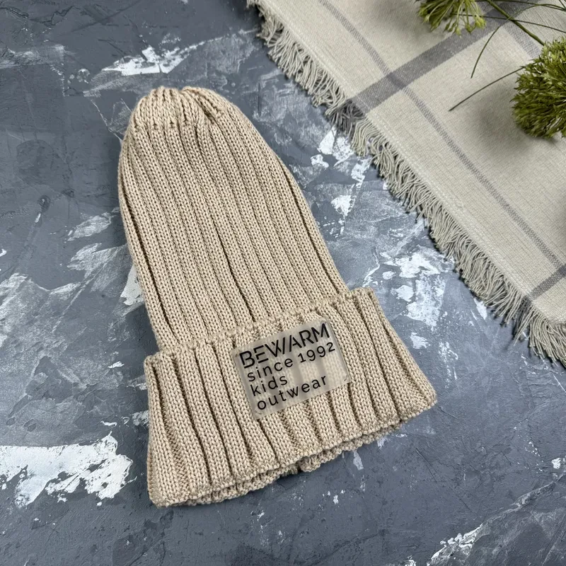 Шапочка дитяча демісезонна banana beige, фото 1