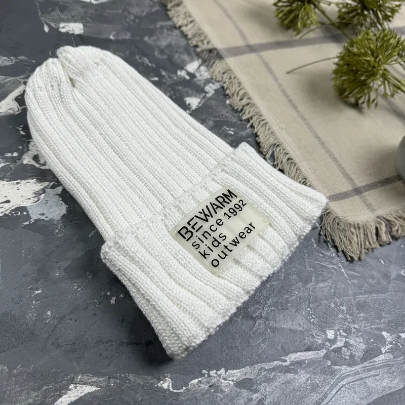 Шапочка дитяча демісезонна banana white, фото 1