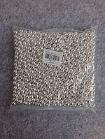 250 грам/ Пластиковые бусины "люкс" /размер 8 мм.(прим,1000шт) Цвет - серебро хром