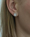 Срібні сережки на закрутках, родій, фото 4