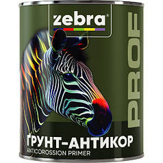 Грунт-антикор ПФ-010М "ZEBRA" prof чорний 0,8 кг