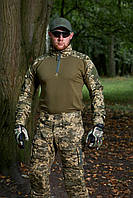 Весняна тактична однотонна військова форма, чоловічий армійський одяг ВСУ Гетьман 56, Піксель
