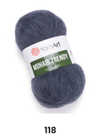 Нитки пряжа для в'язання мохерова MOHAIR TRENDY YARNART Мохер Тренді ЯрнАрт № 118