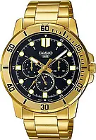 Часы Casio MTP-VD300G-1E наручные мужские классические на стальном браслете, золотистые | оригинал, гарантия